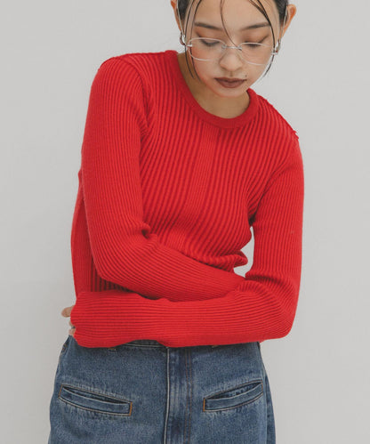 illi 隨機羅紋圓領針織衫