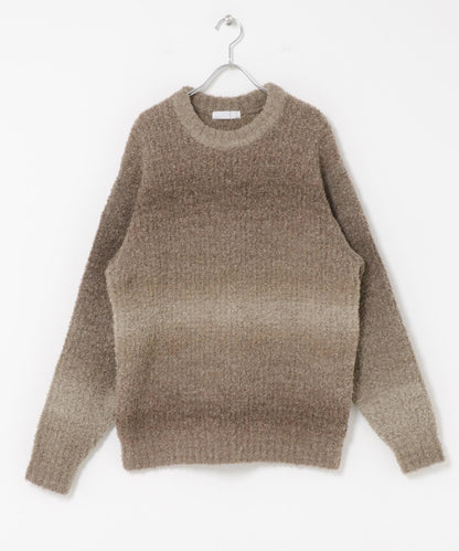 漸變色圈圈紗針織衫