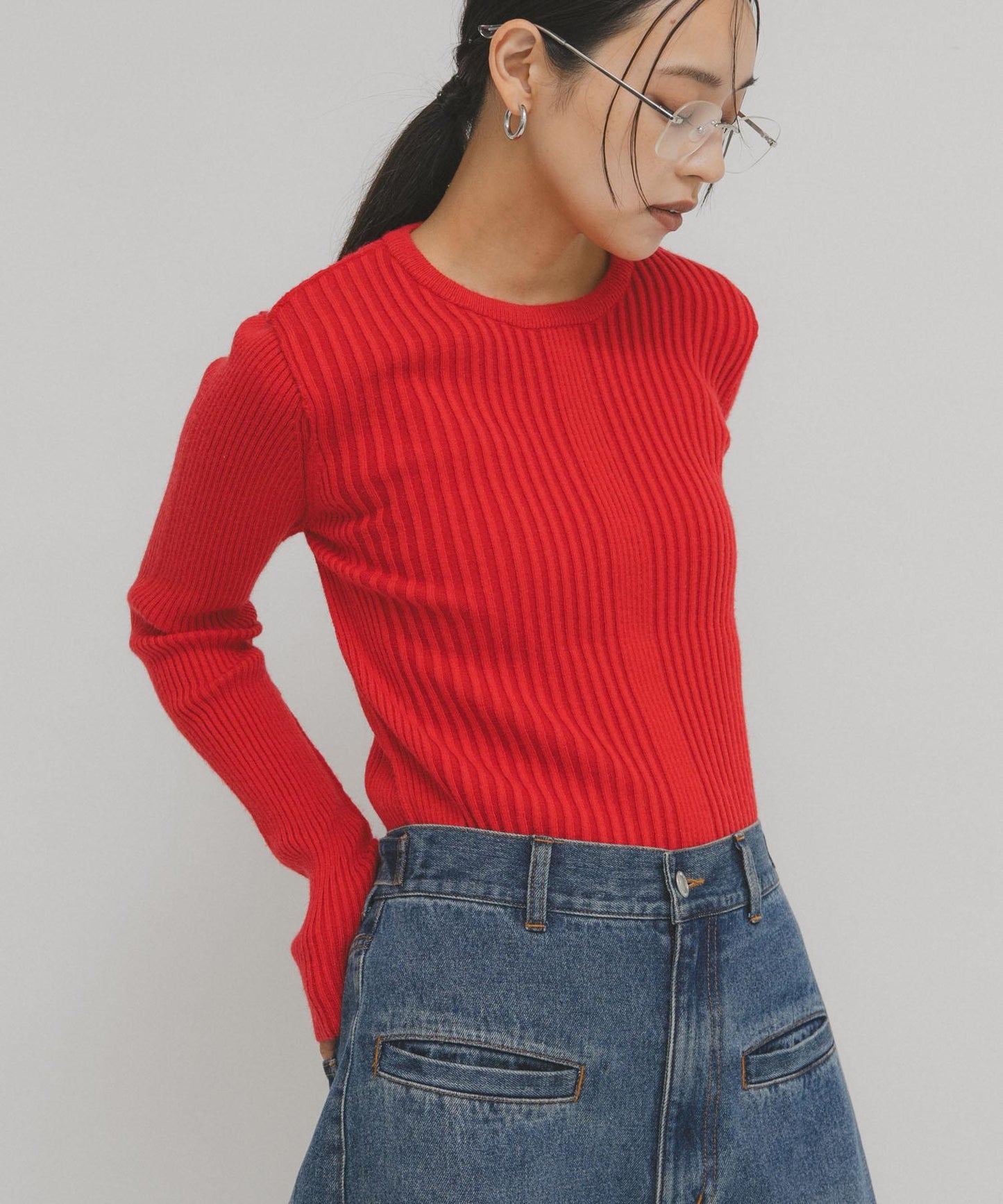 illi 隨機羅紋圓領針織衫