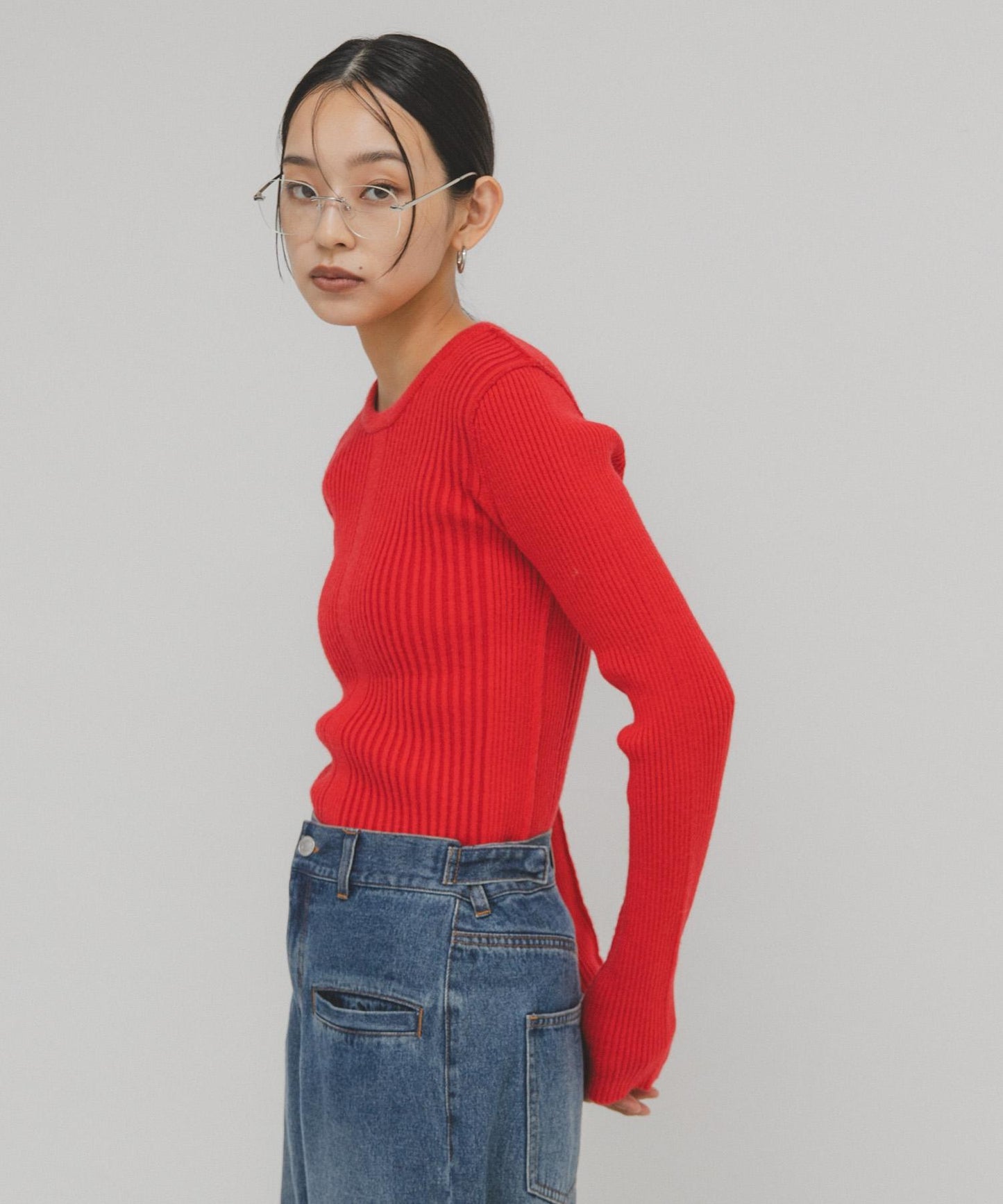 illi 隨機羅紋圓領針織衫