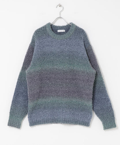 漸變色圈圈紗針織衫