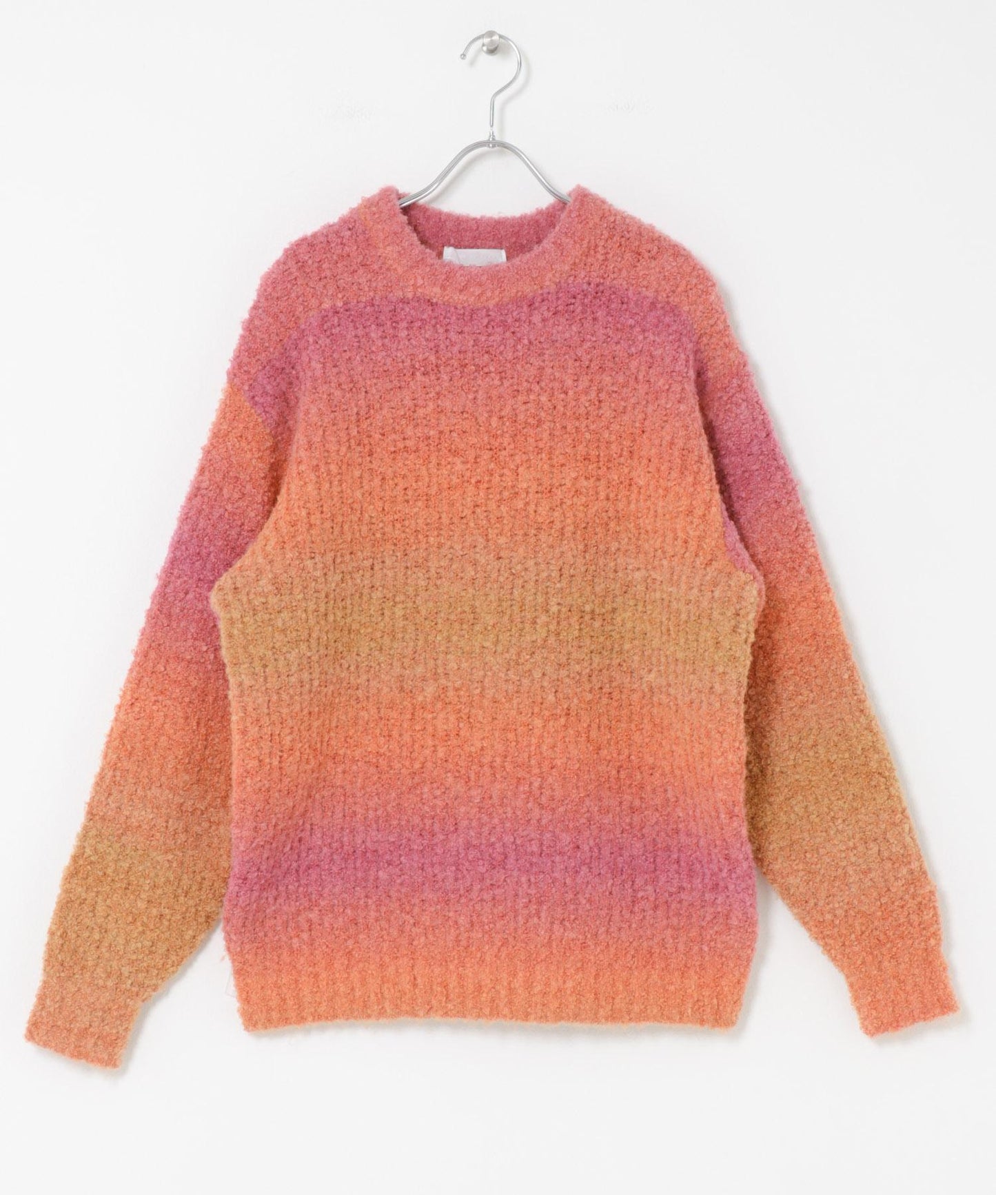 漸變色圈圈紗針織衫