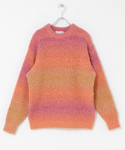 漸變色圈圈紗針織衫