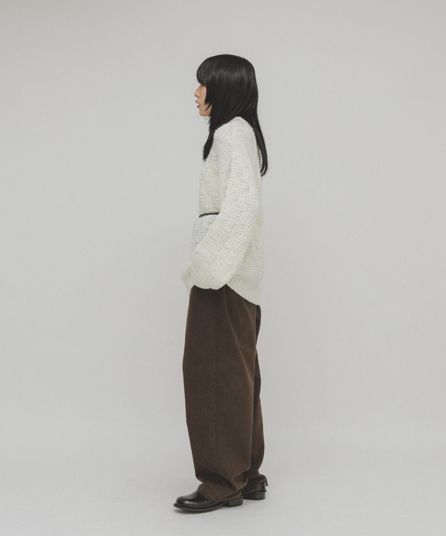 格紋圖案針織衫