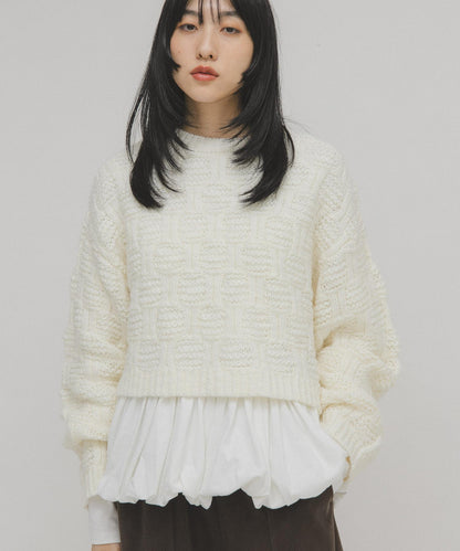 格紋圖案針織衫