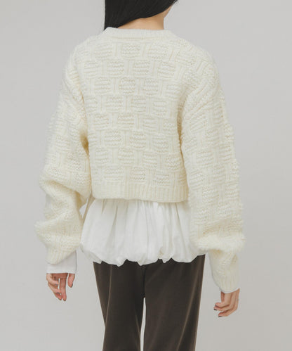 格紋圖案針織衫