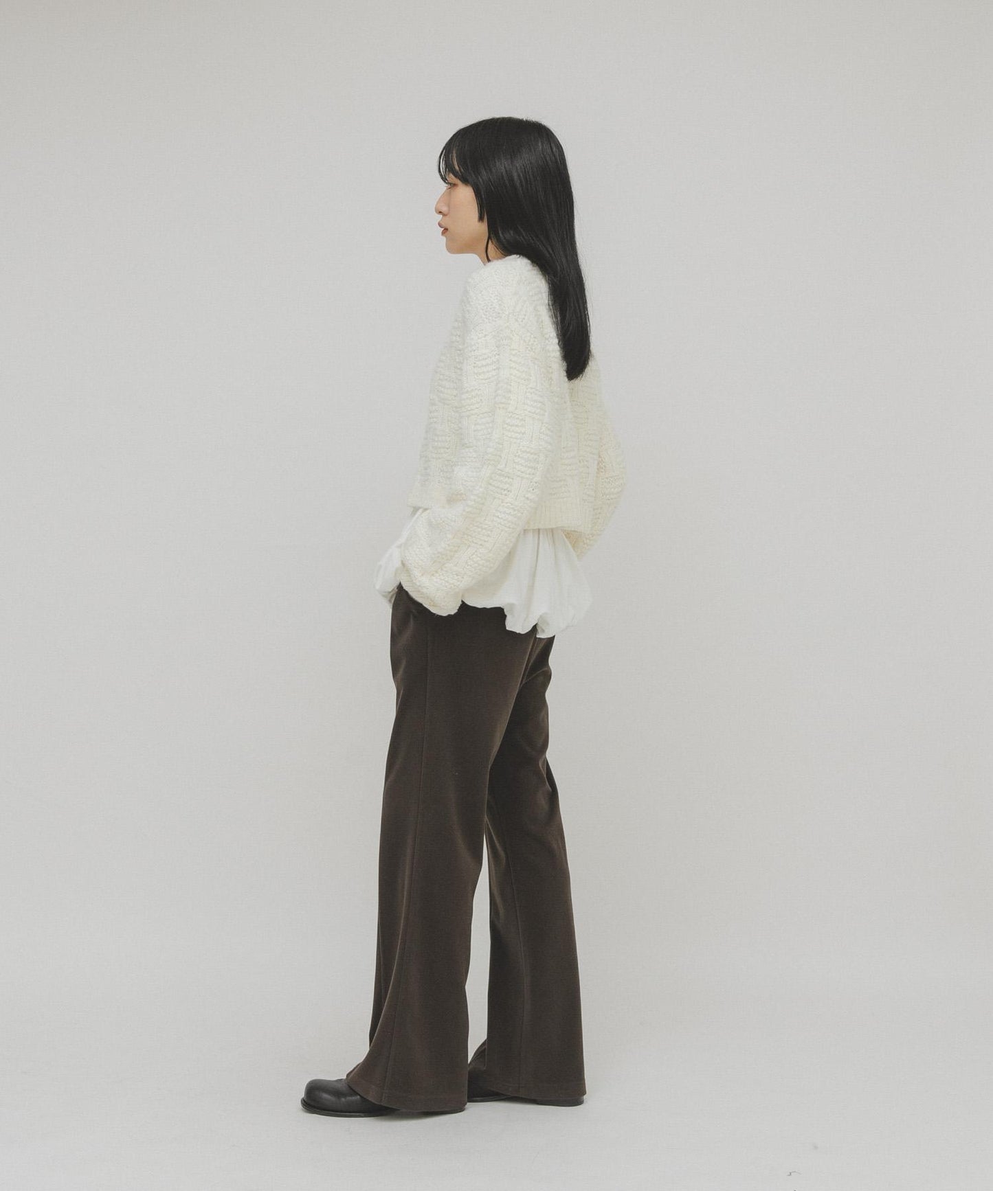 格紋圖案針織衫