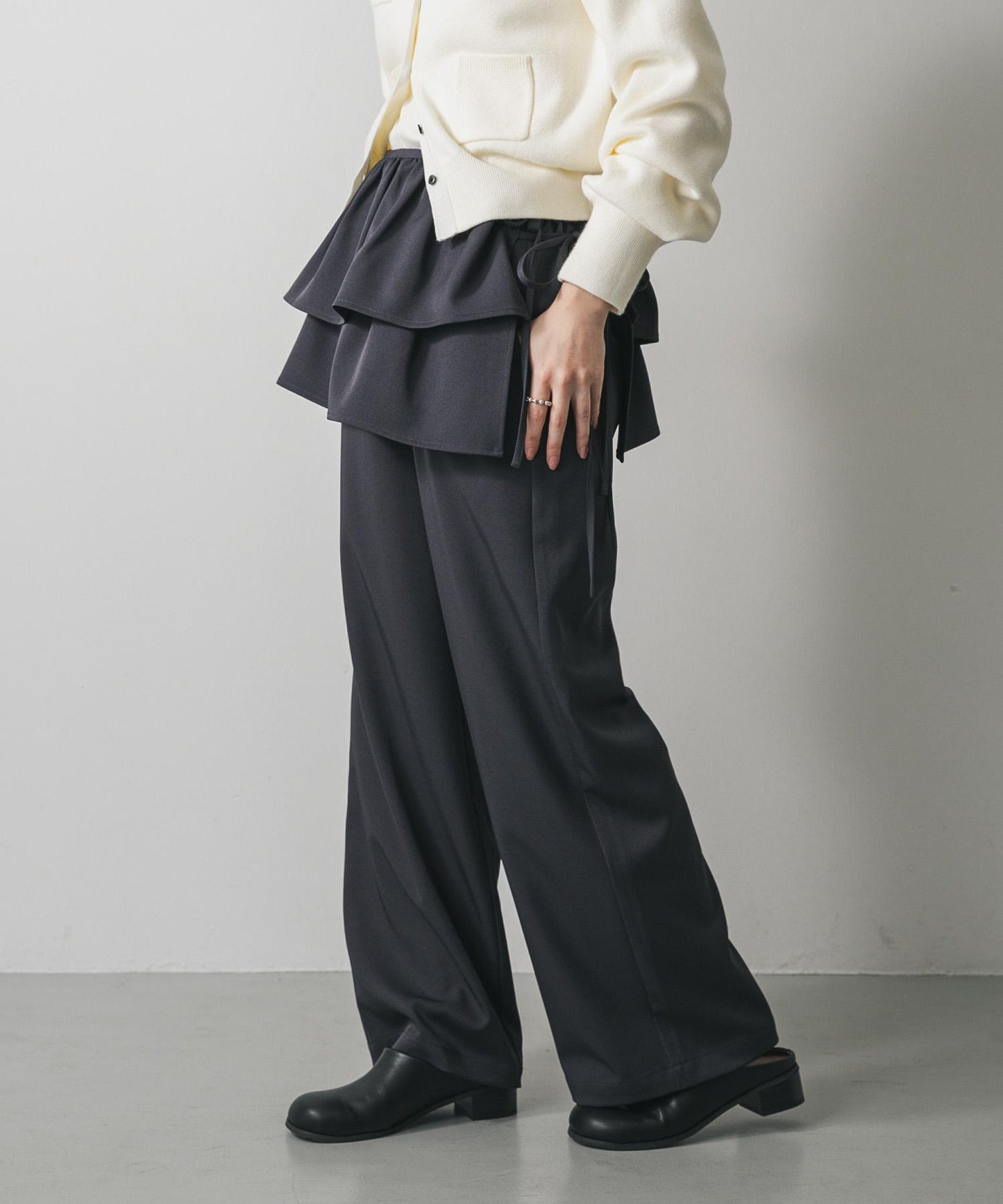 多穿法荷葉邊層疊褲