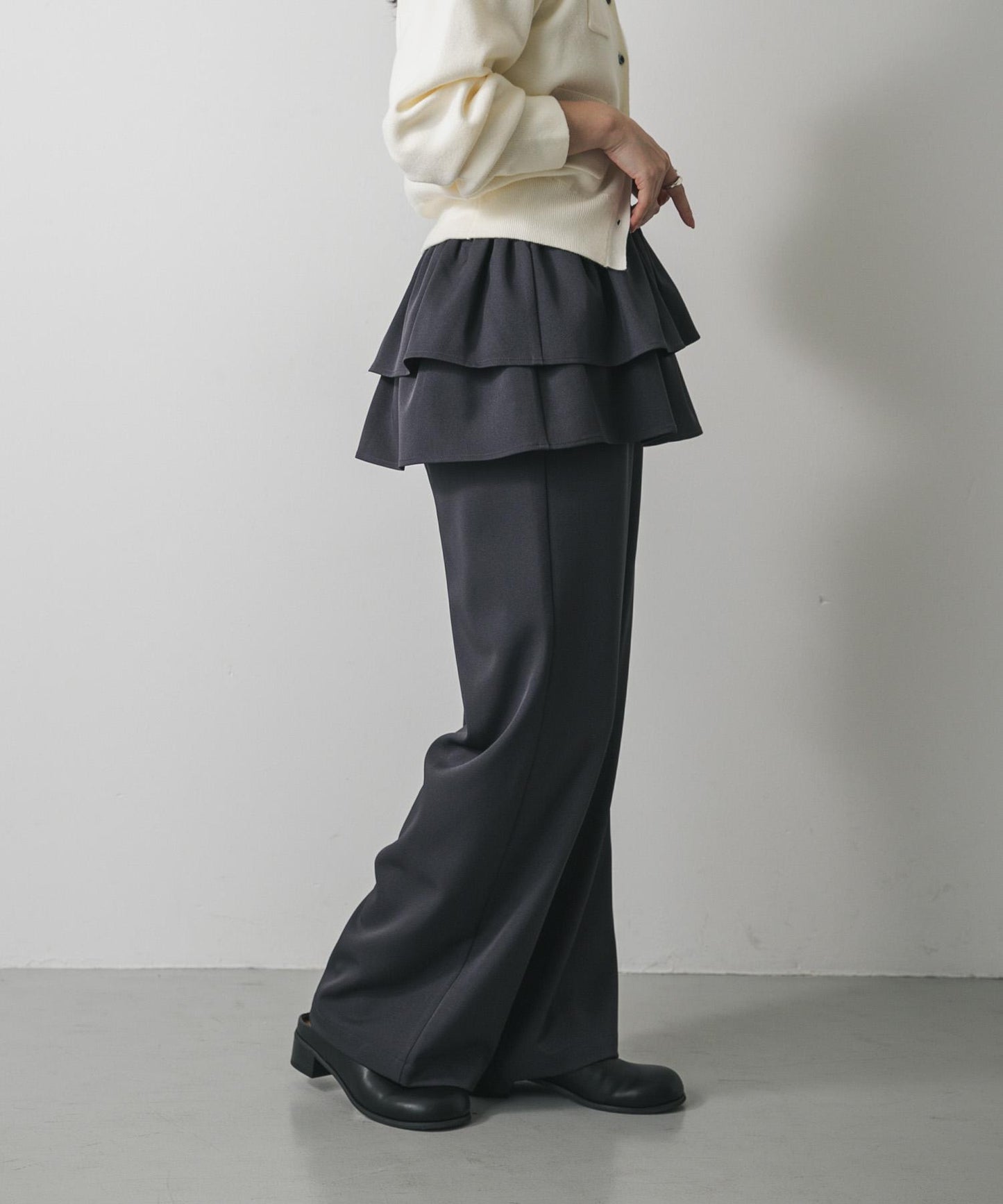 多穿法荷葉邊層疊褲