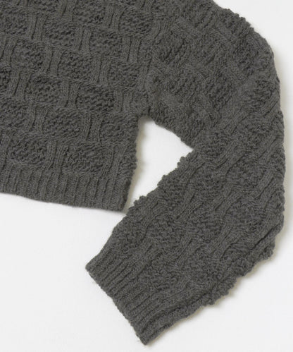 格紋圖案針織衫