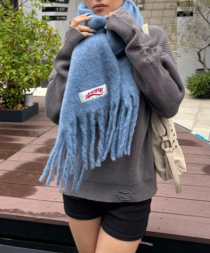 SLOPPY拼色圍巾