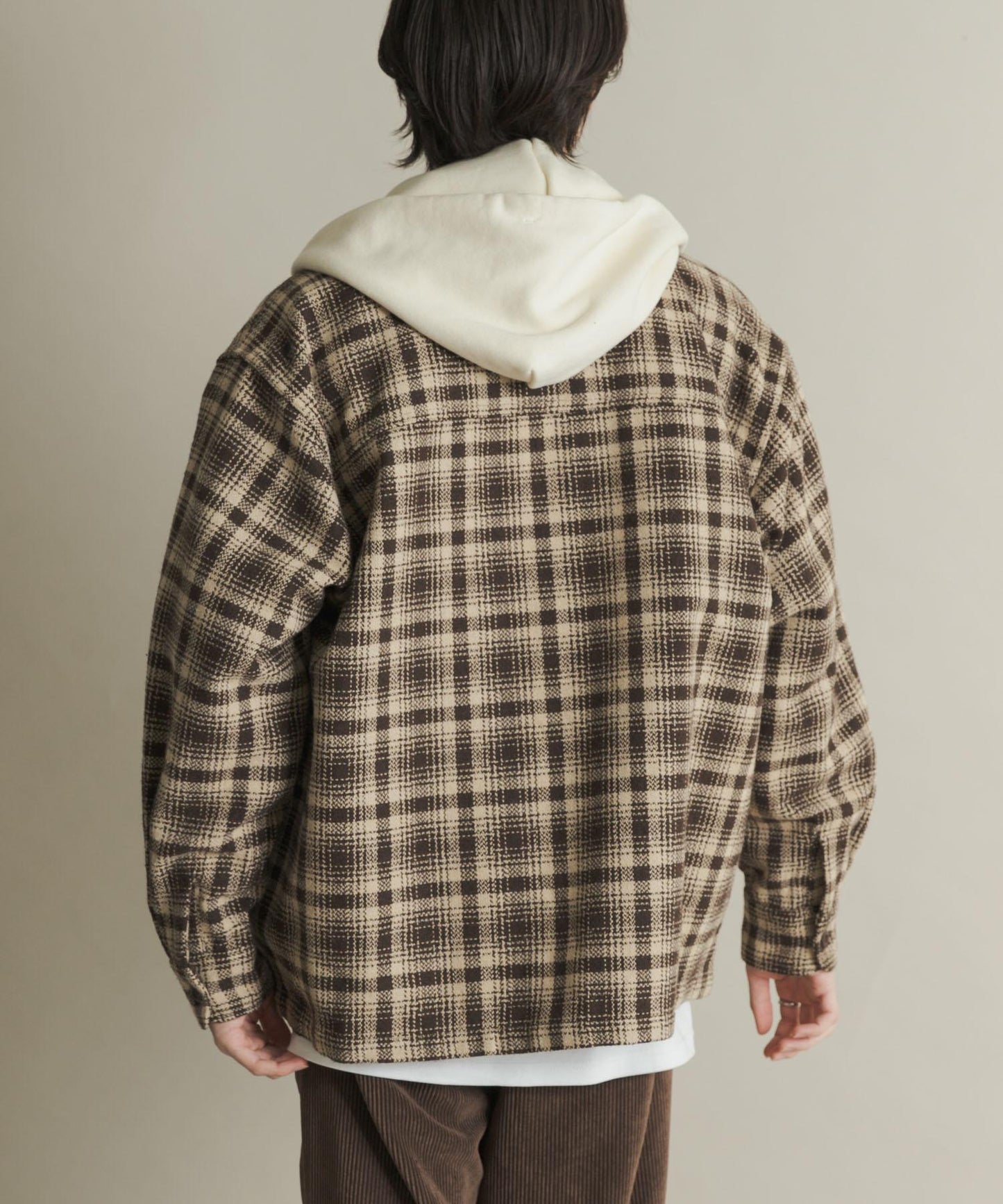 厚法蘭絨格子襯衫夾克