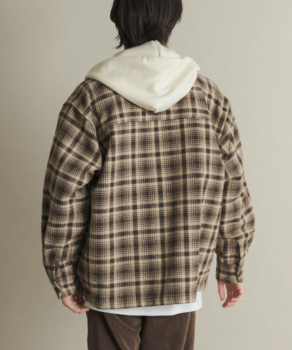 厚法蘭絨格子襯衫夾克