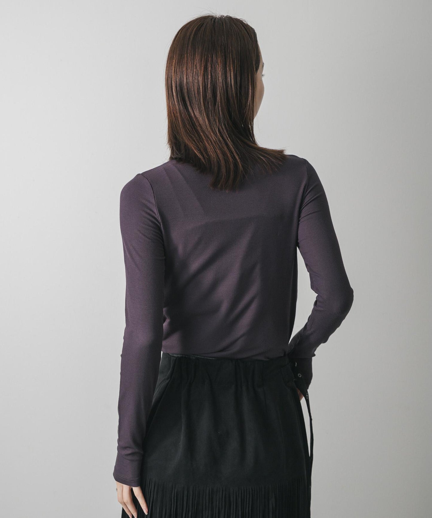 防起球荷葉邊高領上衣