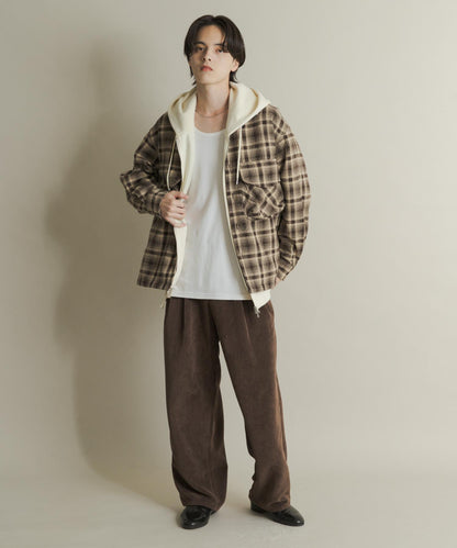 厚法蘭絨格子襯衫夾克