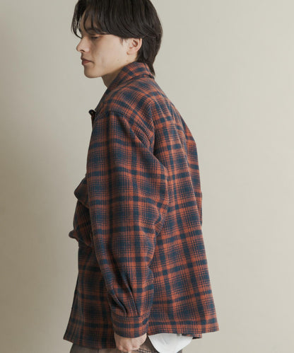 厚法蘭絨格子襯衫夾克