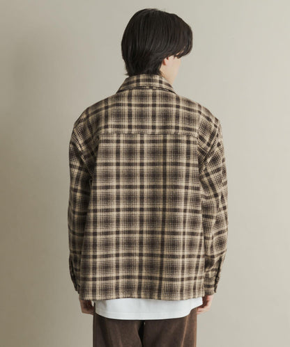 厚法蘭絨格子襯衫夾克