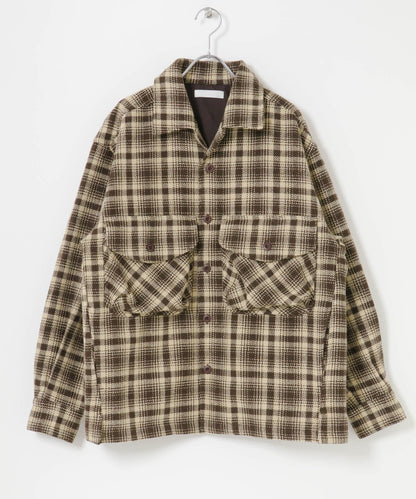 厚法蘭絨格子襯衫夾克