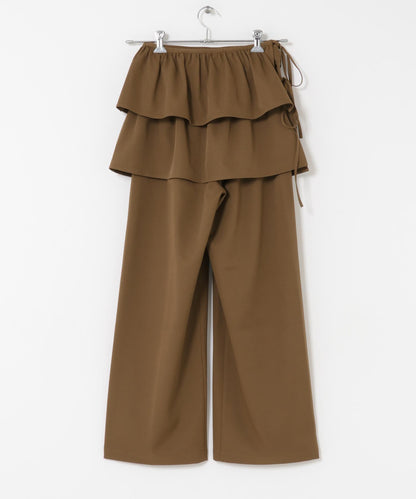 多穿法荷葉邊層疊褲