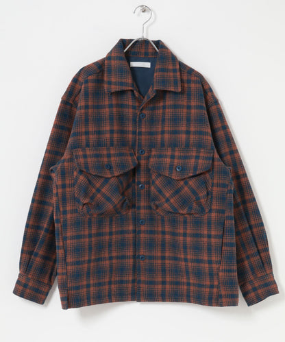 厚法蘭絨格子襯衫夾克