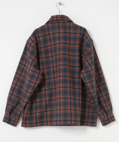 厚法蘭絨格子襯衫夾克