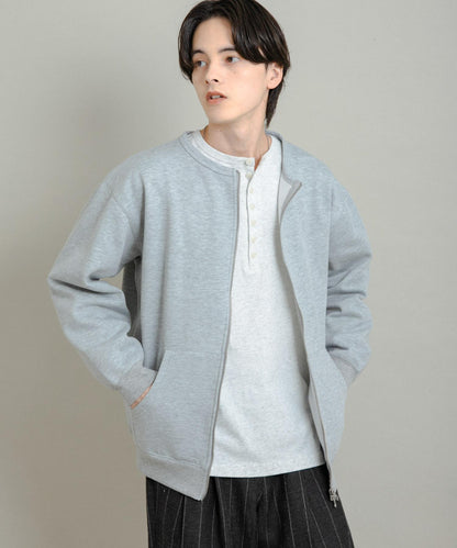 加絨圓領拉鍊衛衣