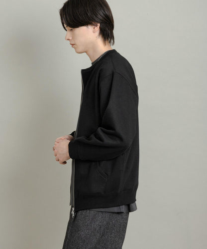 加絨圓領拉鍊衛衣