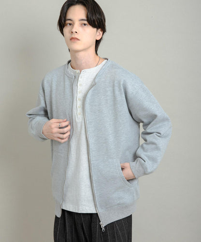 加絨圓領拉鍊衛衣