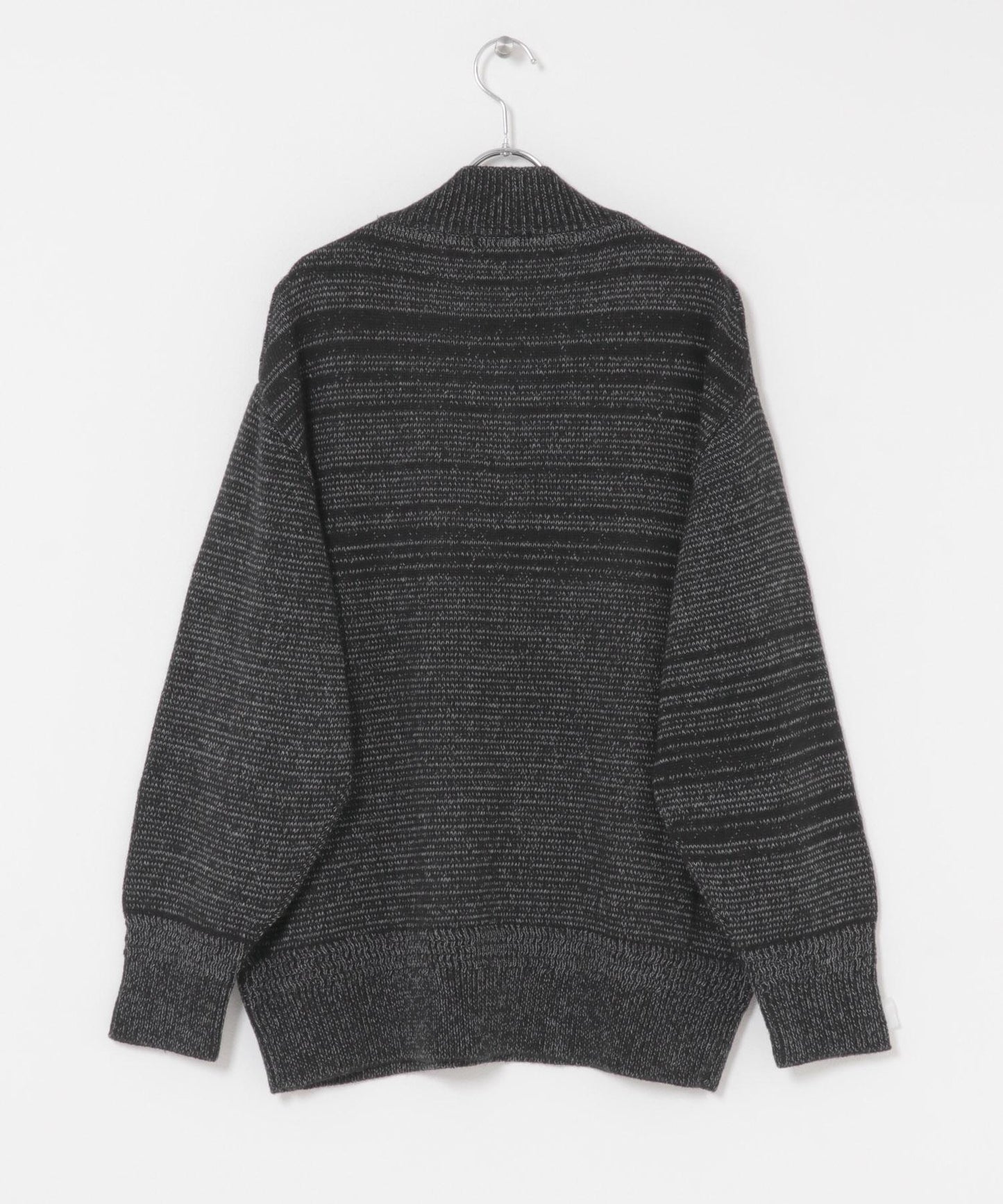 V領寬鬆條紋針織衫