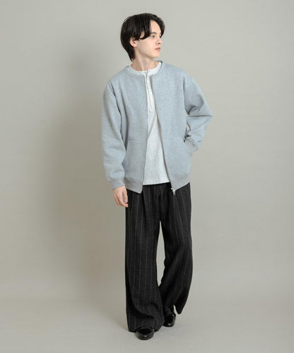 加絨圓領拉鍊衛衣