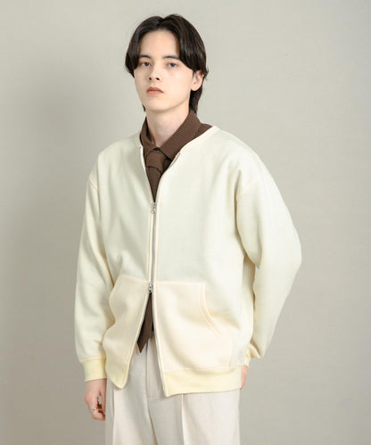 加絨圓領拉鍊衛衣