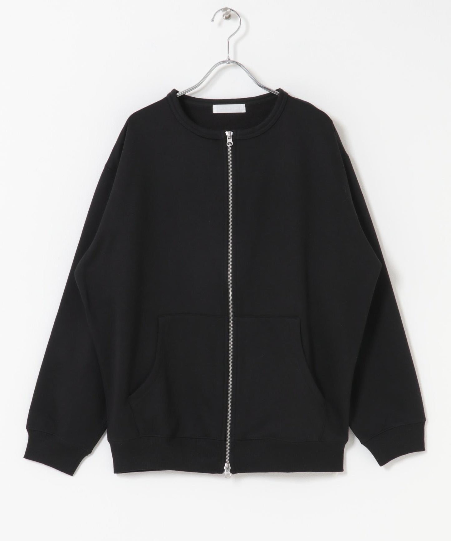 加絨圓領拉鍊衛衣