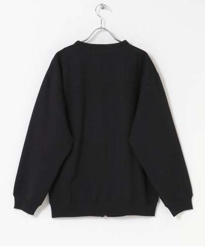 加絨圓領拉鍊衛衣