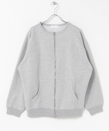 加絨圓領拉鍊衛衣