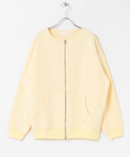 加絨圓領拉鍊衛衣