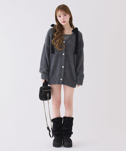 天鵝絨針織開衫