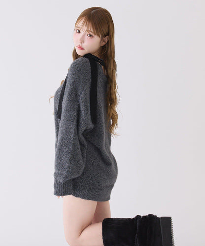 天鵝絨針織開衫