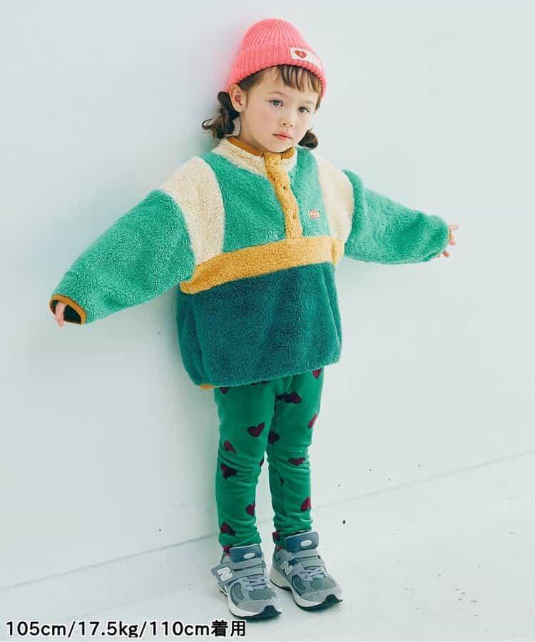 拼色仿皮草抓絨套頭衫