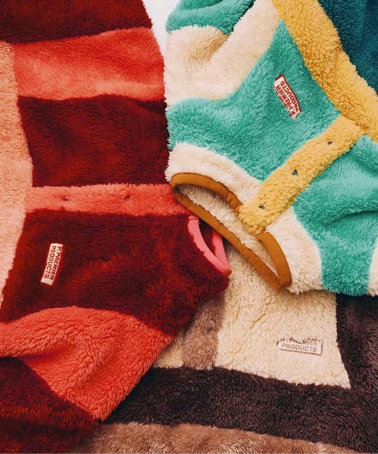 拼色仿皮草抓絨套頭衫