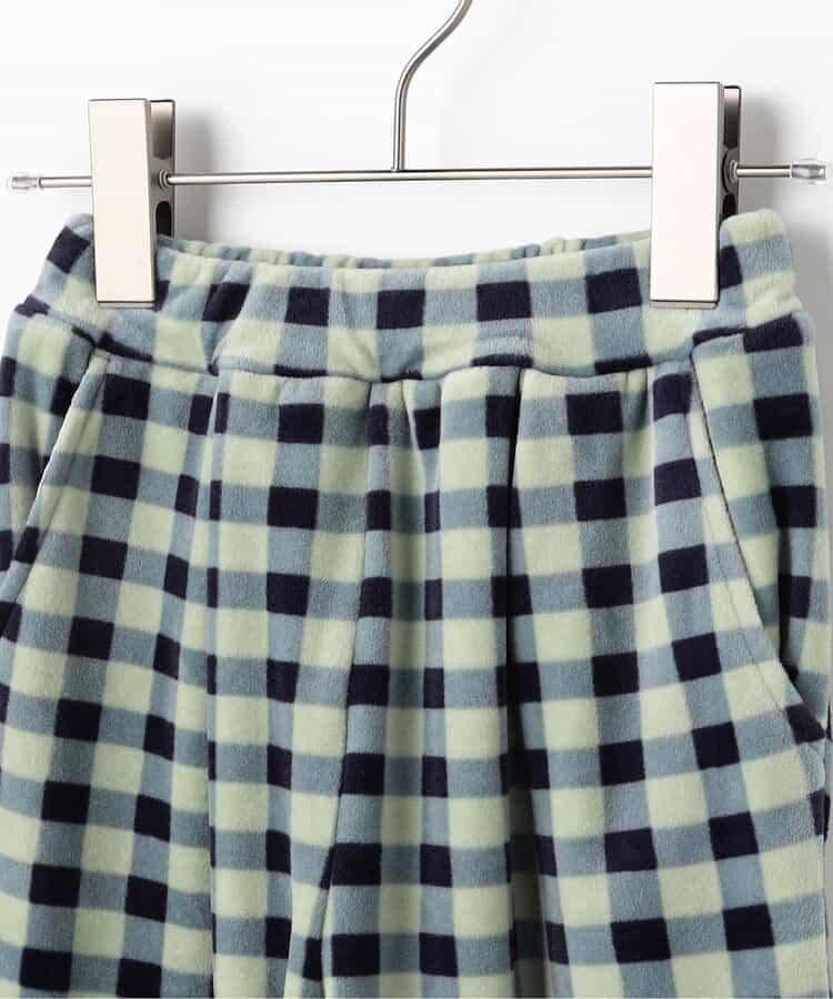 天鵝絨觸感柔軟起毛抓絨保暖打褶長褲 Link