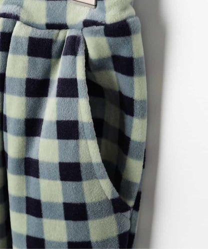 天鵝絨觸感柔軟起毛抓絨保暖打褶長褲 Link