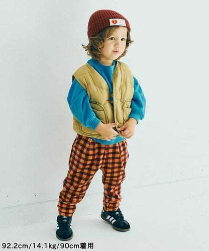 天鵝絨觸感柔軟起毛抓絨保暖打褶長褲 Link