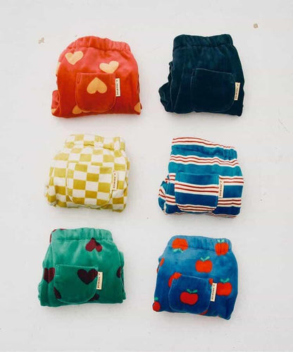 天鵝絨觸感柔軟絨毛保暖打底褲