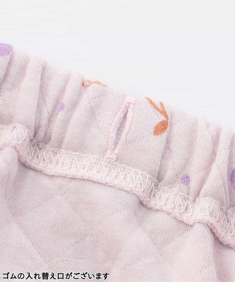 絎縫前開式女童睡衣