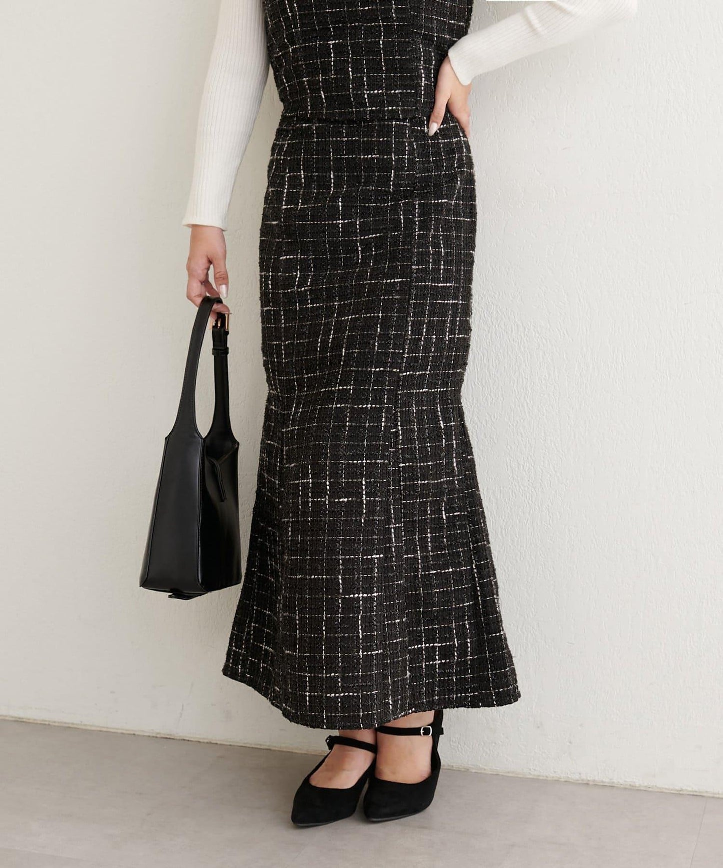 〈airi〉粗花呢美人魚裙