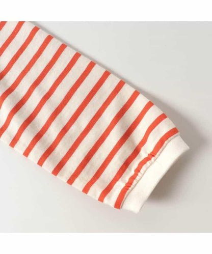 蝴蝶結條紋荷葉邊T恤