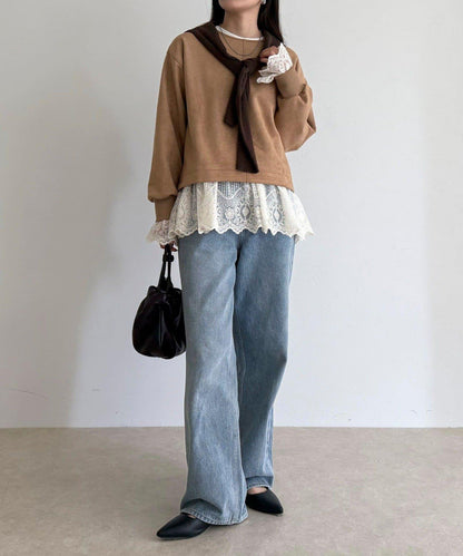 仿麂皮面料套頭衫