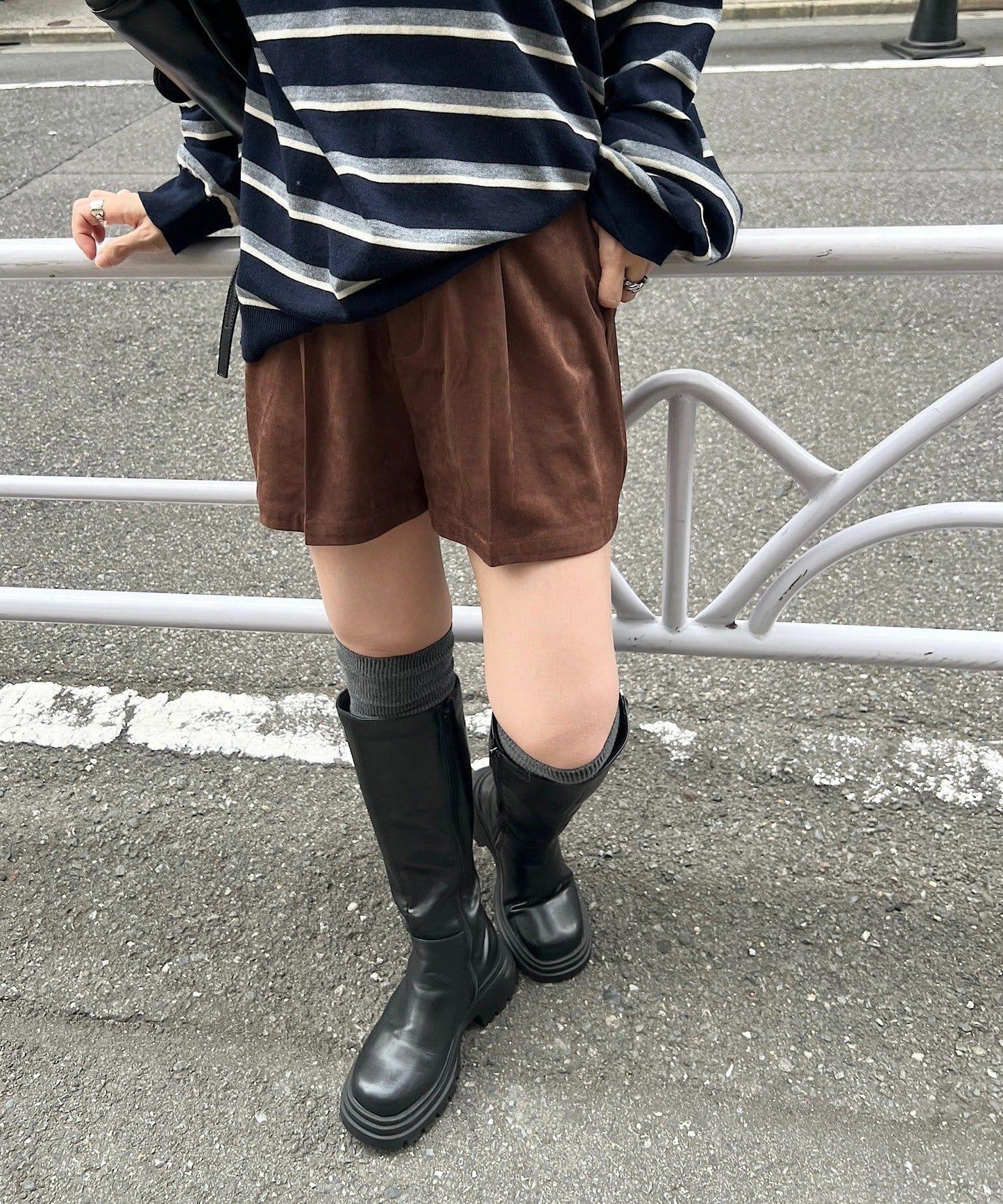 【/4色可選】設計感羅紋針織衫