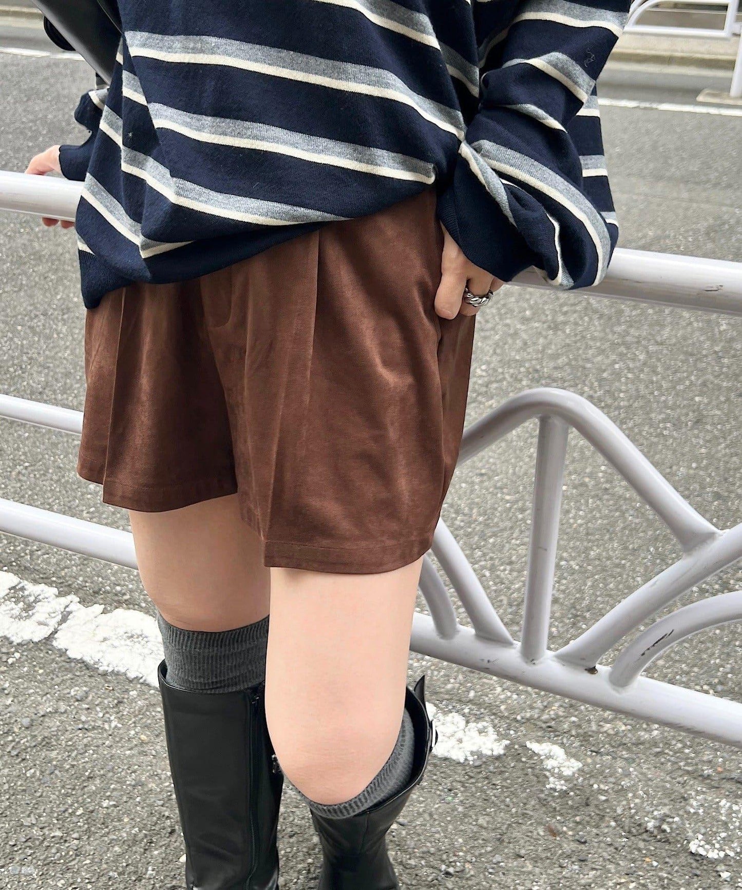 【/4色可選】設計感羅紋針織衫