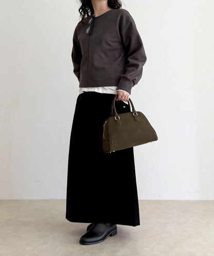 仿麂皮面料套頭衫